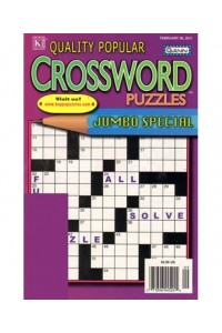 Quality Popular Crossword Puzzles Jumbo Magazine
