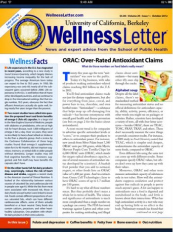 UC Berkeley Wellness Letter Magazine Subscription