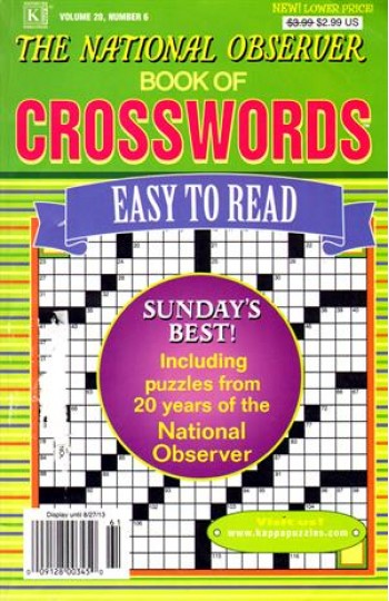 National Observer Book Of Crosswords Magazine Subscription