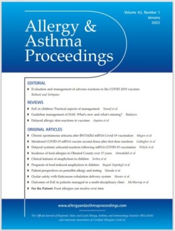 Allergy And Asthma Proceedings Magazine Subscription