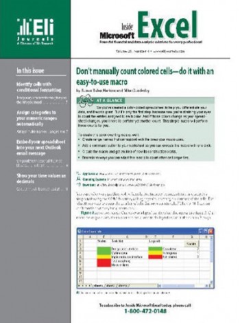 Inside Microsoft Excel Magazine Subscription