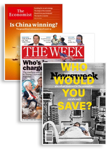 The Economist, The Week & Newsweek Bundle Magazine
